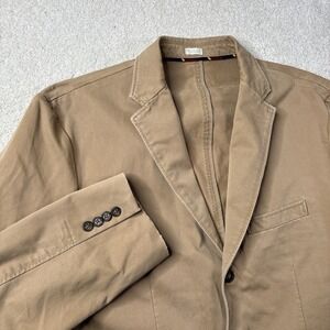 J.Crew Broken In Chino Cotton Blazer Men's XL Jacket Khaki Workwear Chore Coat